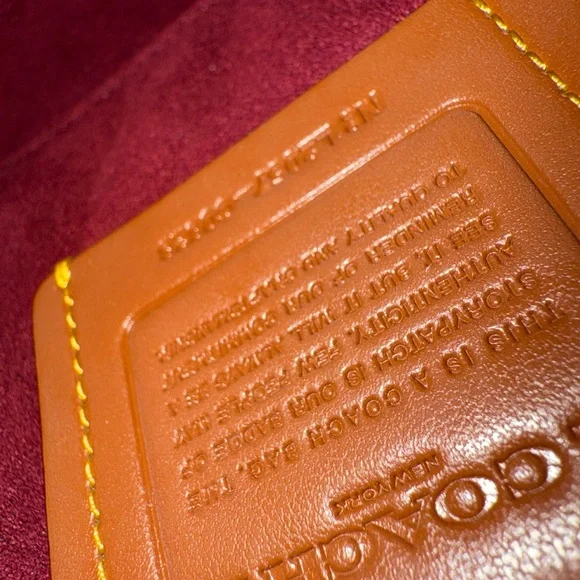 Coach Tan and Brown Crossbody Bag with Gold Accents - Picture 8 of 12